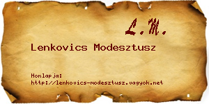 Lenkovics Modesztusz névjegykártya